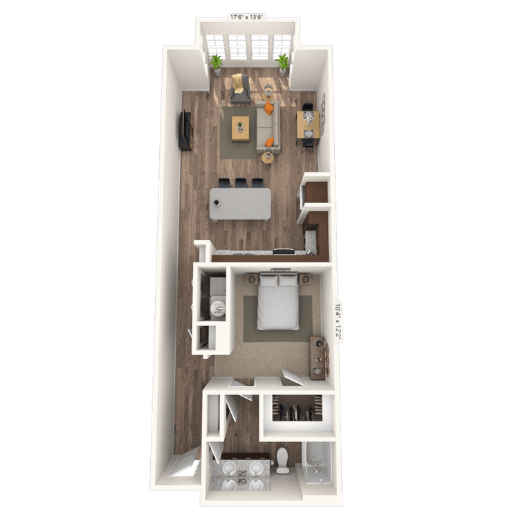 Floorplan image of unit 402