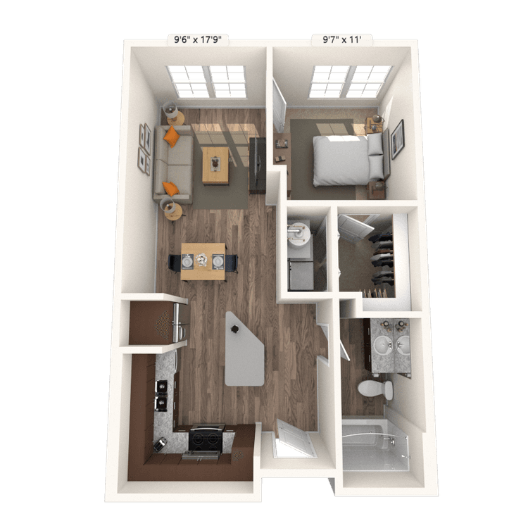 Floorplan image of unit 335