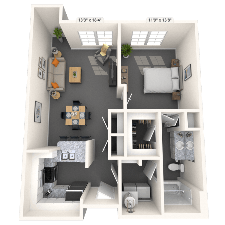 Floorplan image of unit 1320