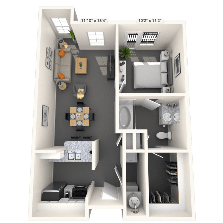 Floorplan image of unit 2242