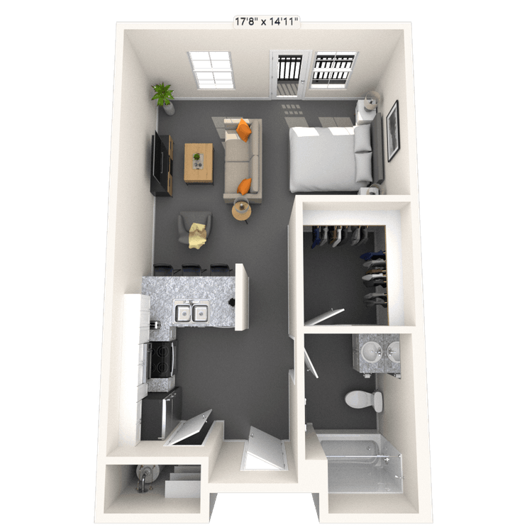 Floorplan image of unit 2304
