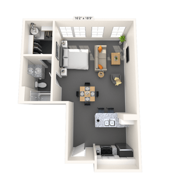 Floorplan image of unit 4354