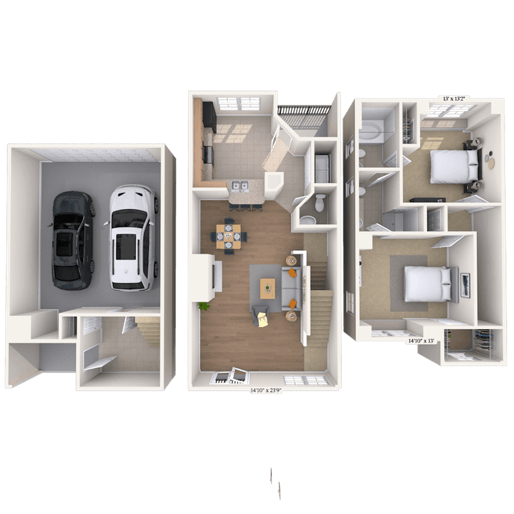 Floorplan image of unit 723