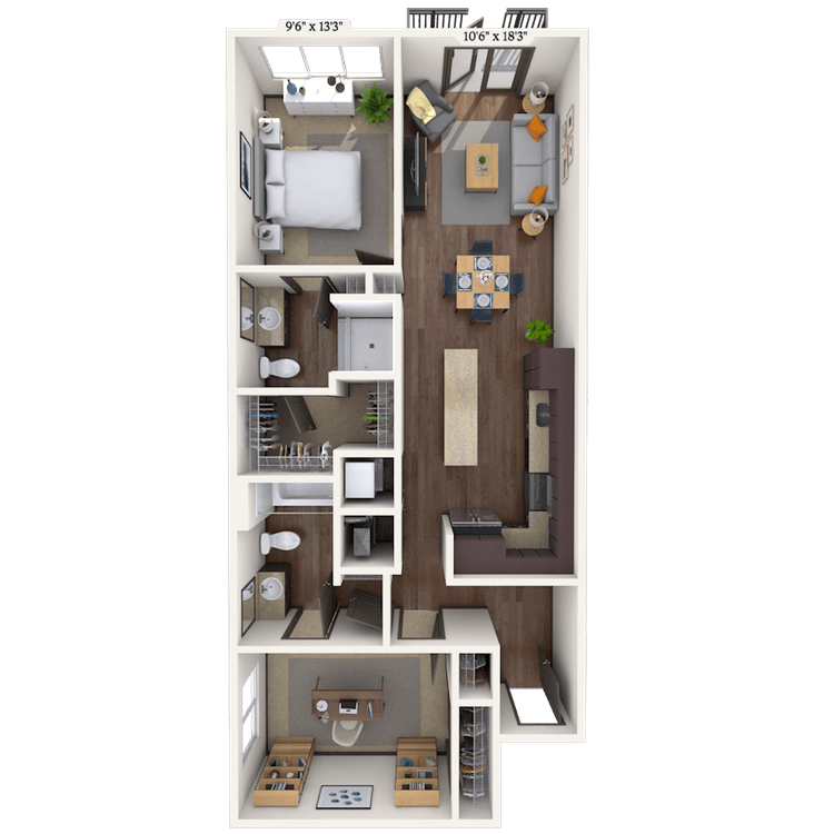 Floorplan image of unit II 271