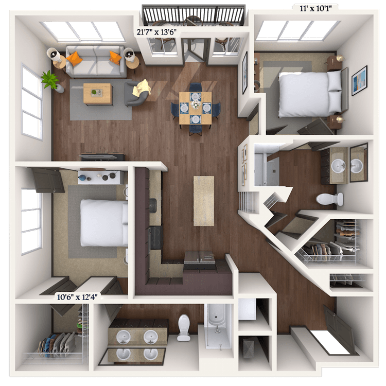 Floorplan image of unit II 347
