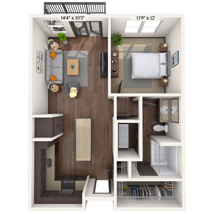 Floorplan image of unit 4006