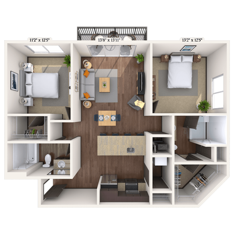Floorplan image of unit II 454