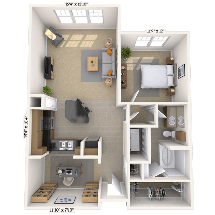 Floorplan image of unit 1324