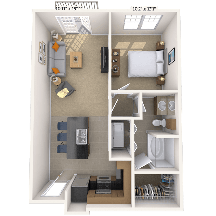 Floorplan image of unit 2138
