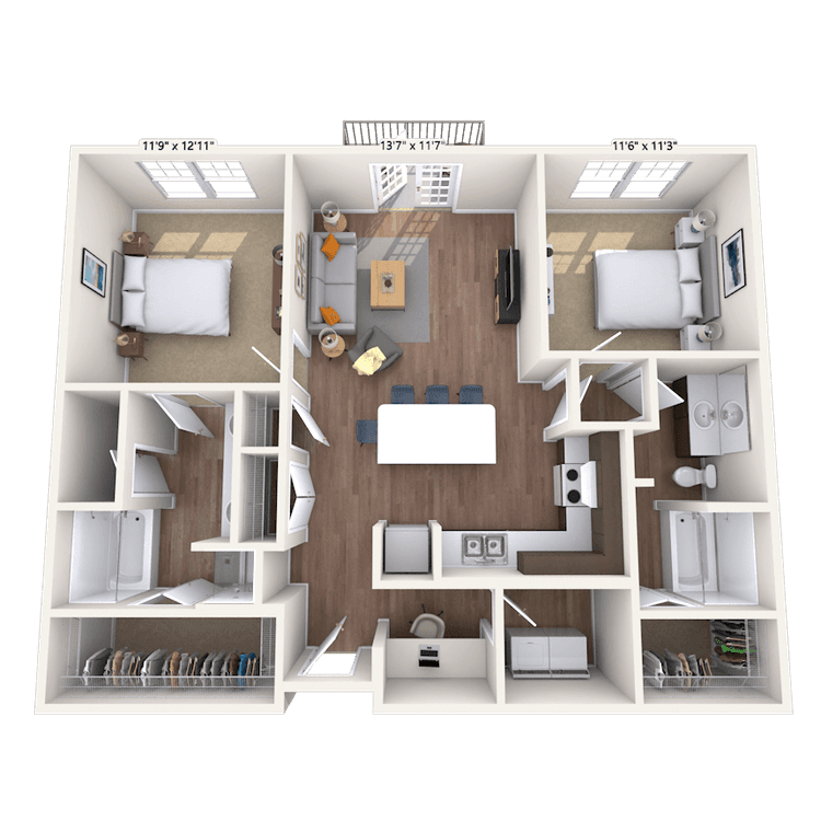 Floorplan image of unit 4109