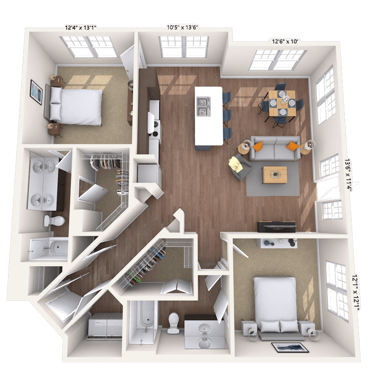 Floorplan image of unit 4125
