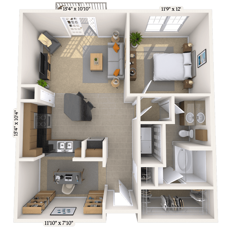 Floorplan image of unit 4127