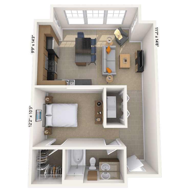 Floorplan image of unit 4136