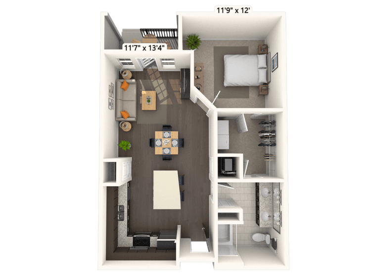 Floorplan image of unit 216