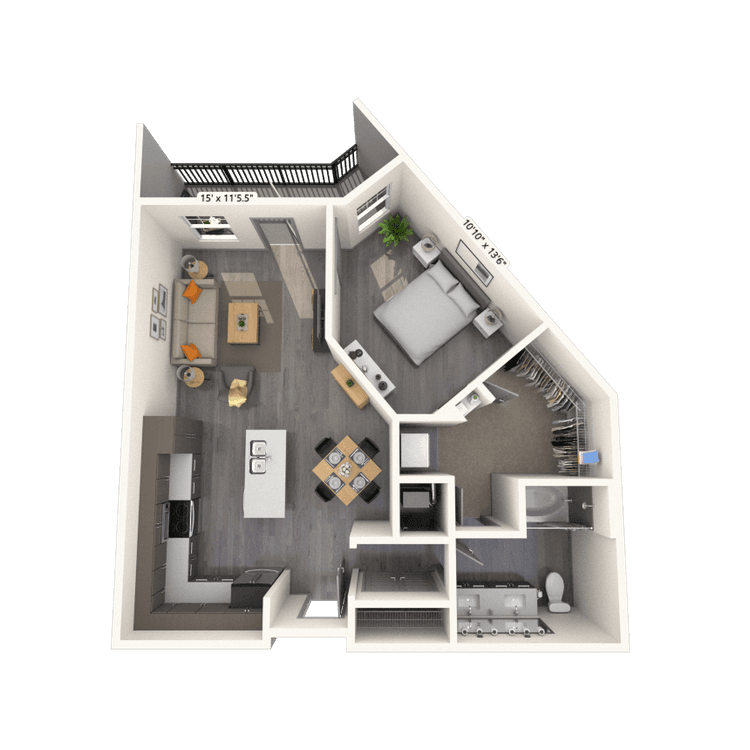 Floorplan image of unit 143