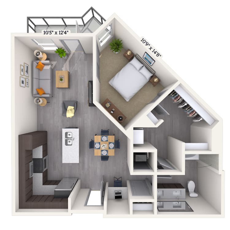 Floorplan image of unit 171
