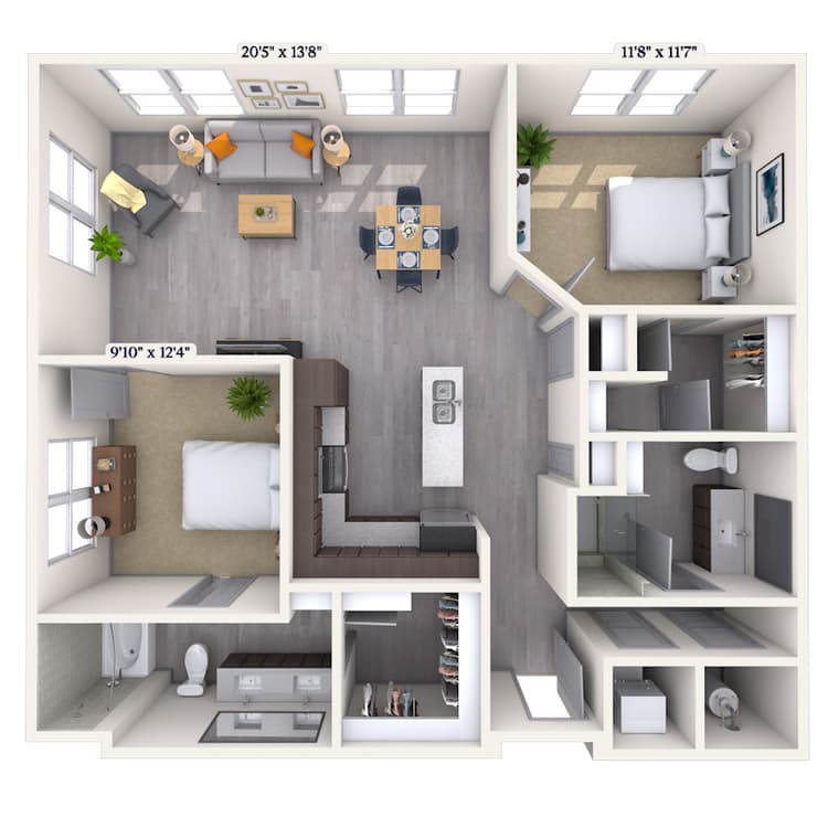 Floorplan image of unit 180