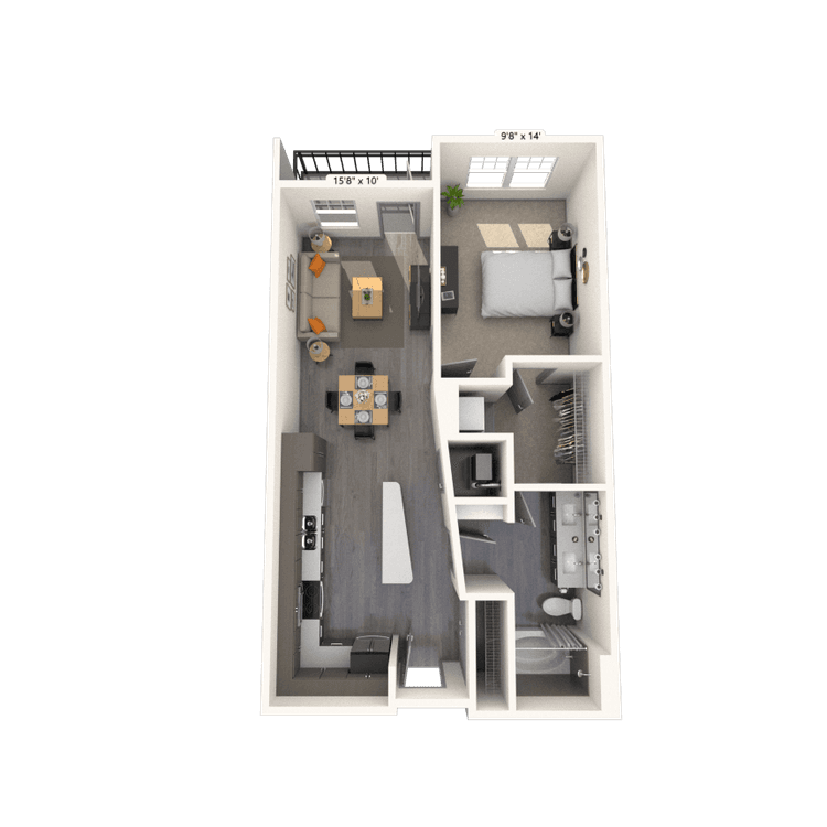 Floorplan image of unit 310