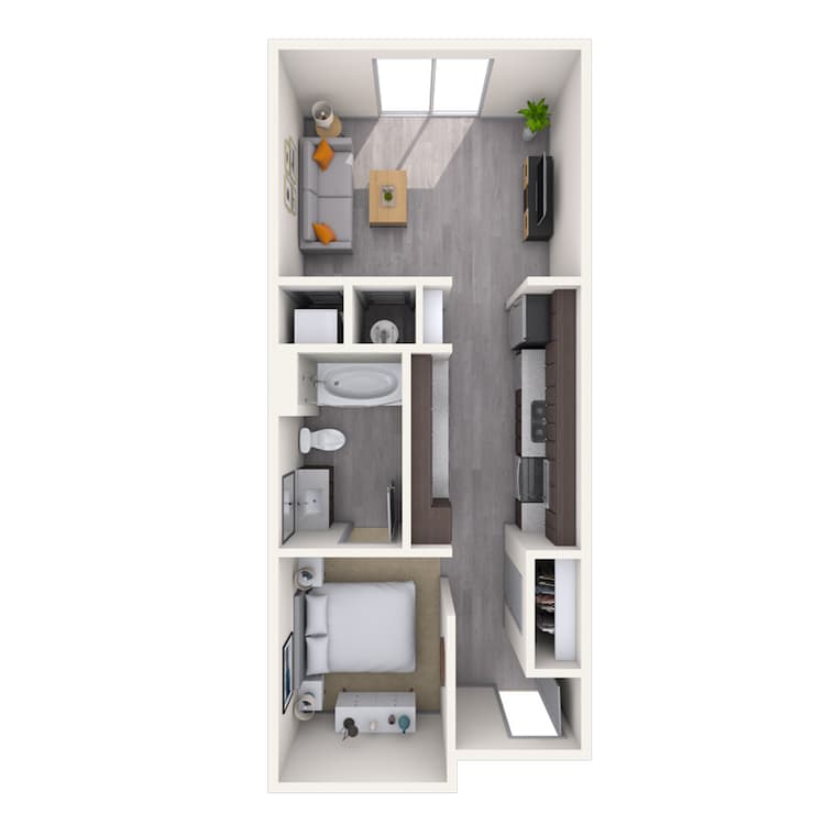 Floorplan image of unit 425