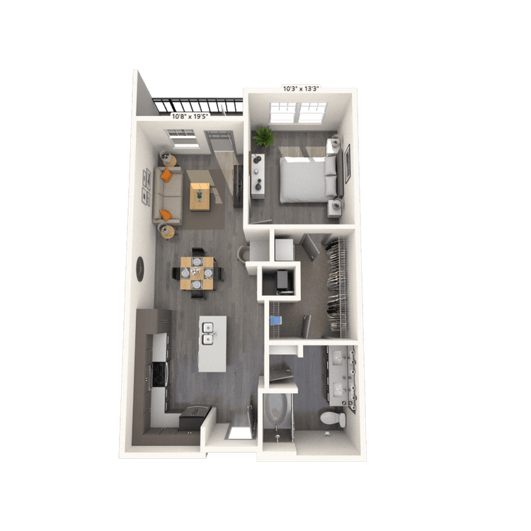 Floorplan image of unit 532