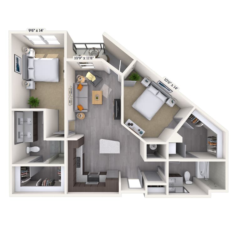 Floorplan image of unit 549