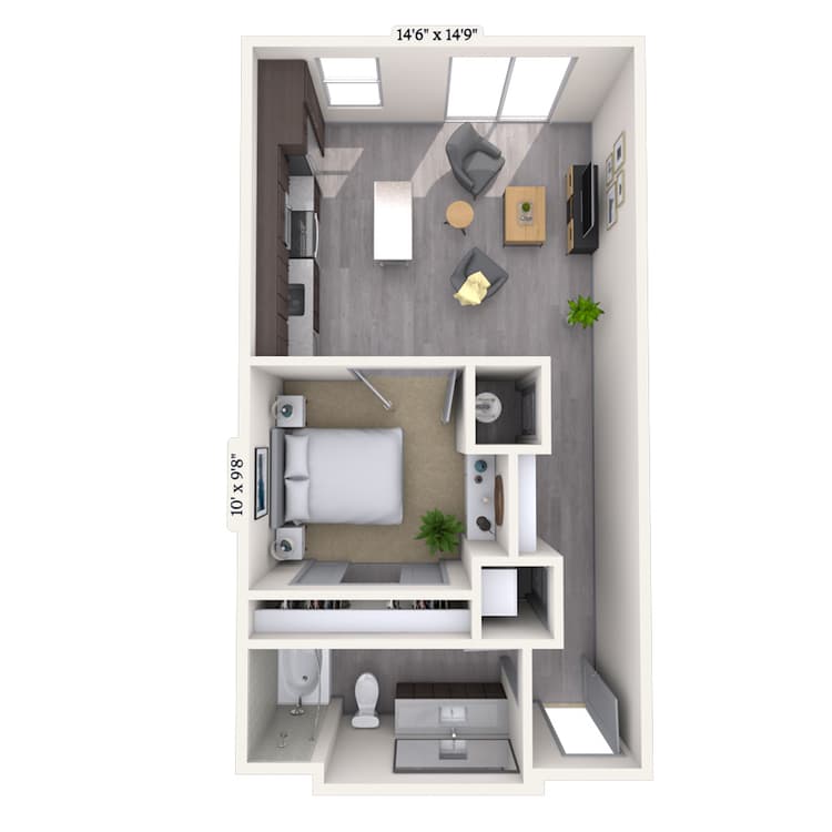 Floorplan image of unit 551