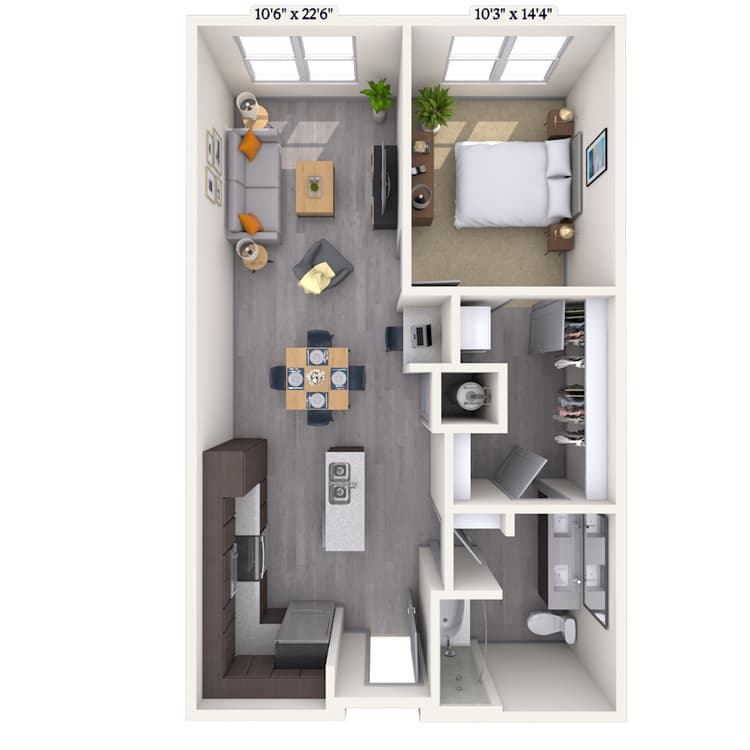 Floorplan image of unit 569