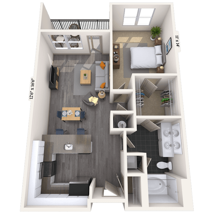Floorplan image of unit 172