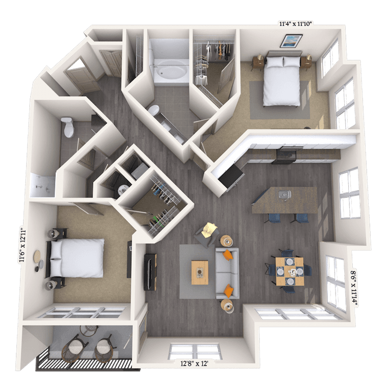 Floorplan image of unit 440