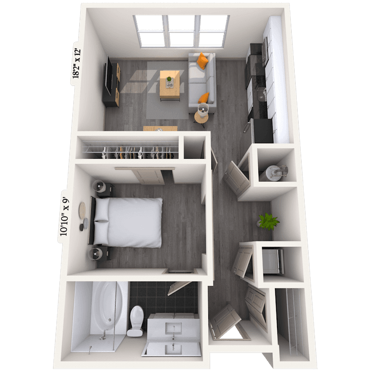Floorplan image of unit 546