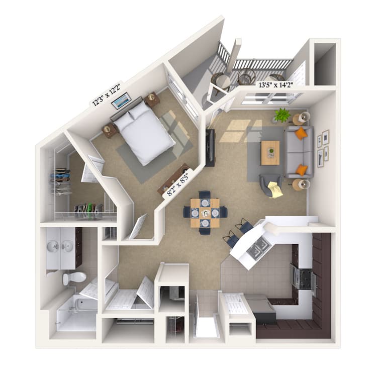 Floorplan image of unit 011728