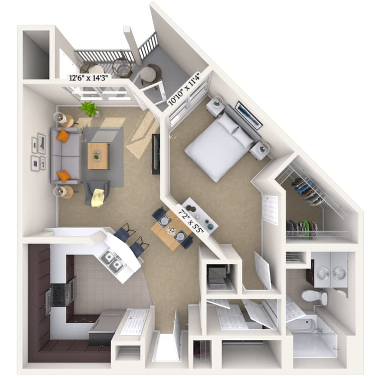 Floorplan image of unit 032312