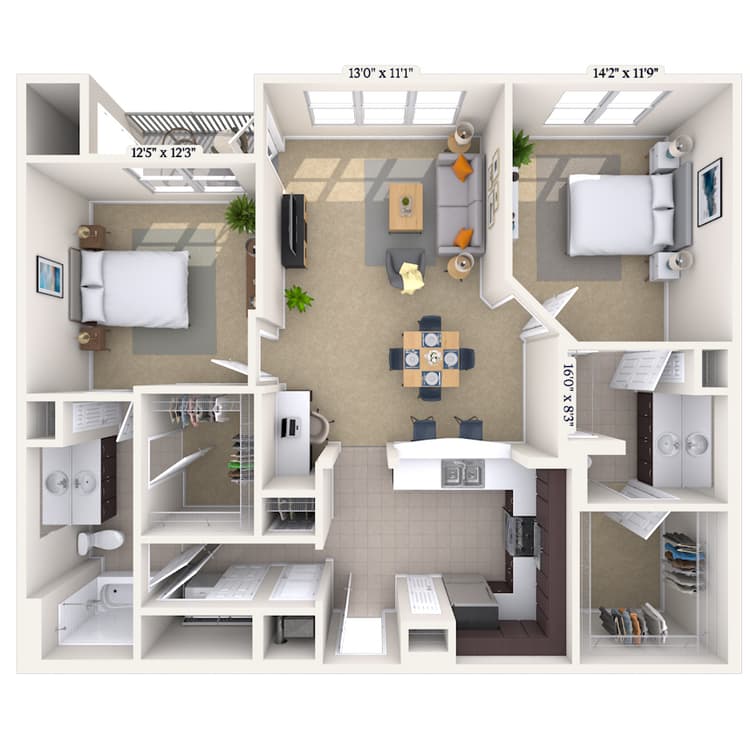 Floorplan image of unit 032611