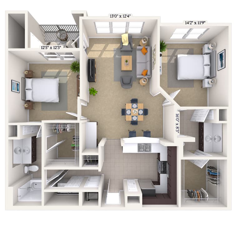 Floorplan image of unit 042330