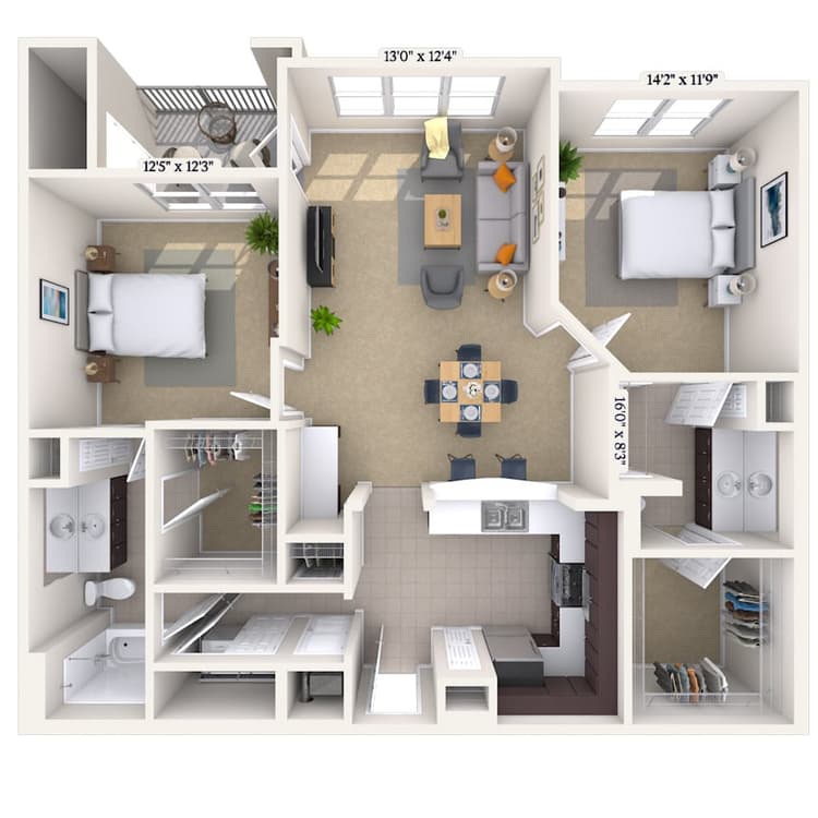Floorplan image of unit 042420