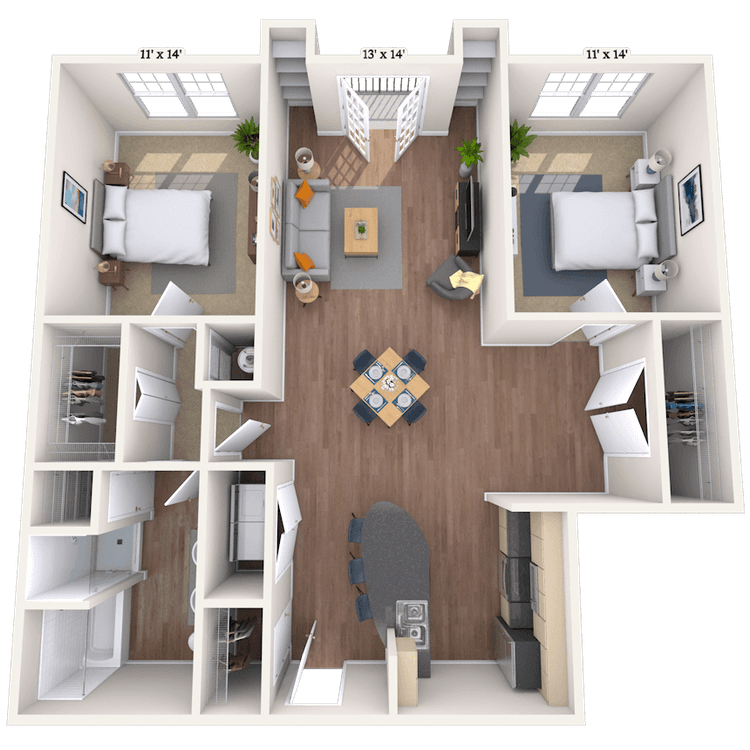 Floorplan image of unit 01125