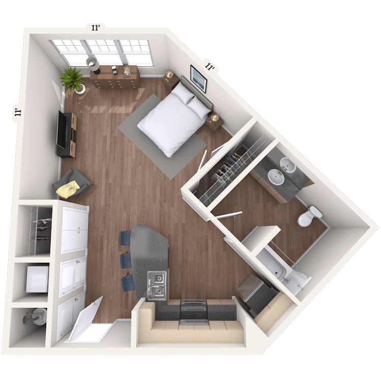 Floorplan image of unit 01309