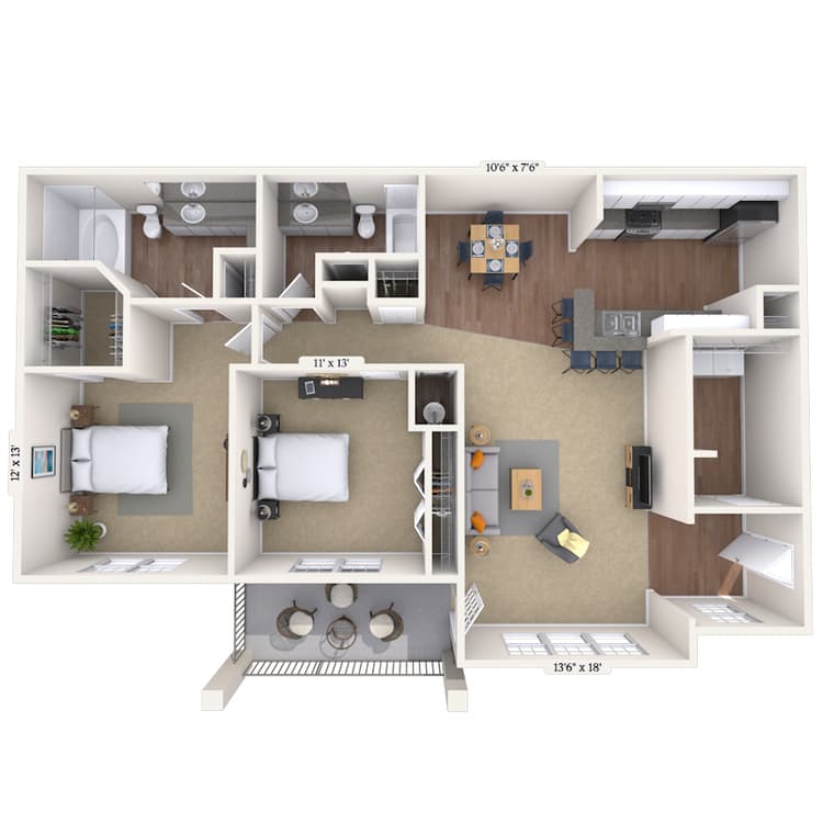 Floorplan image of unit 01426