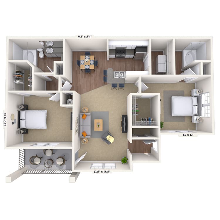 Floorplan image of unit 01227