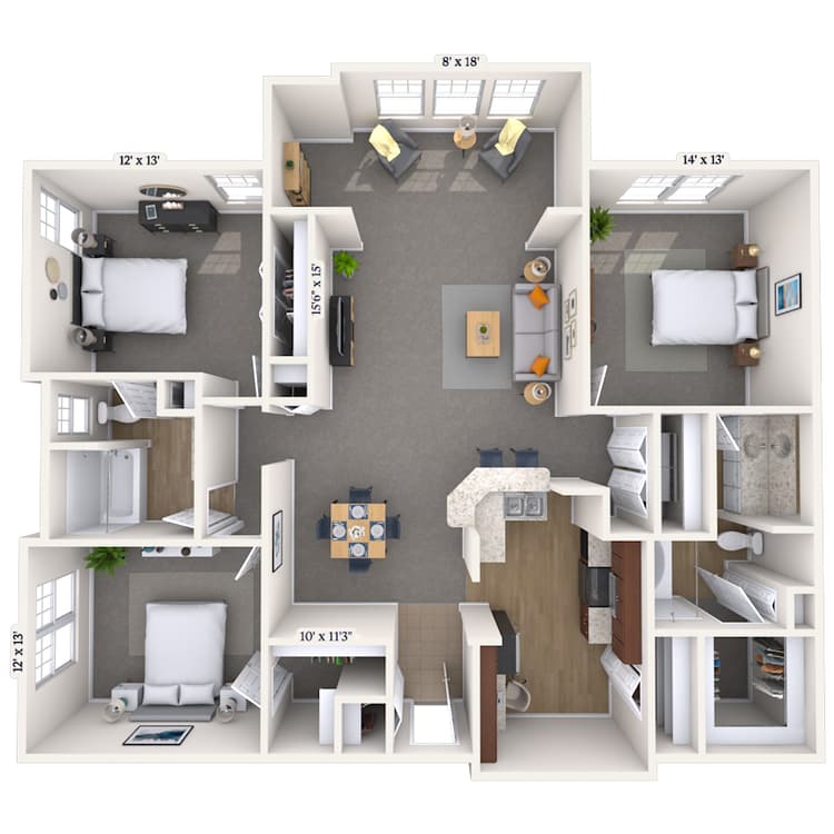 Floorplan image of unit 01103