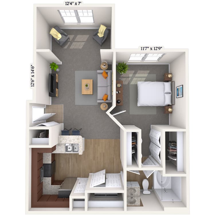 Floorplan image of unit 01125