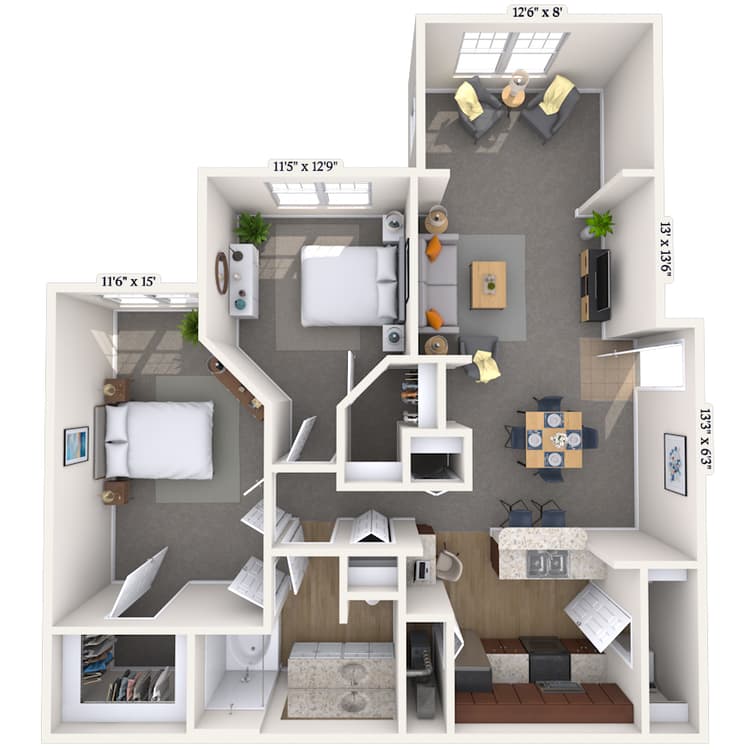 Floorplan image of unit 01139