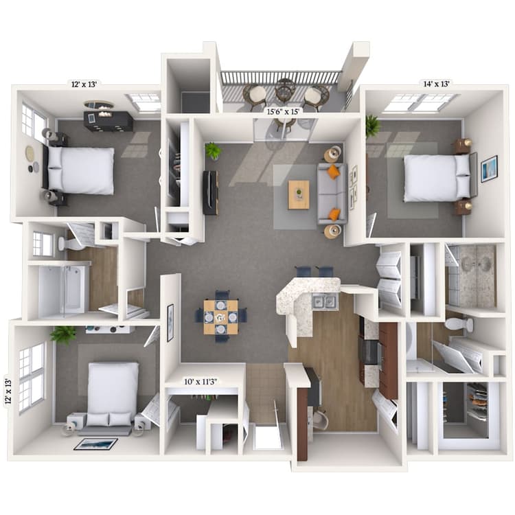 Floorplan image of unit 07703
