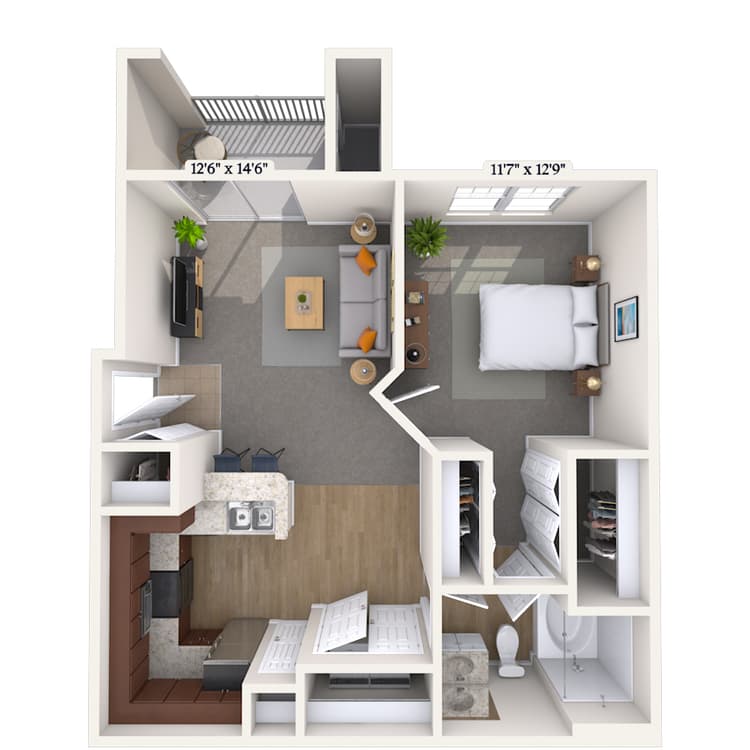 Floorplan image of unit 07723