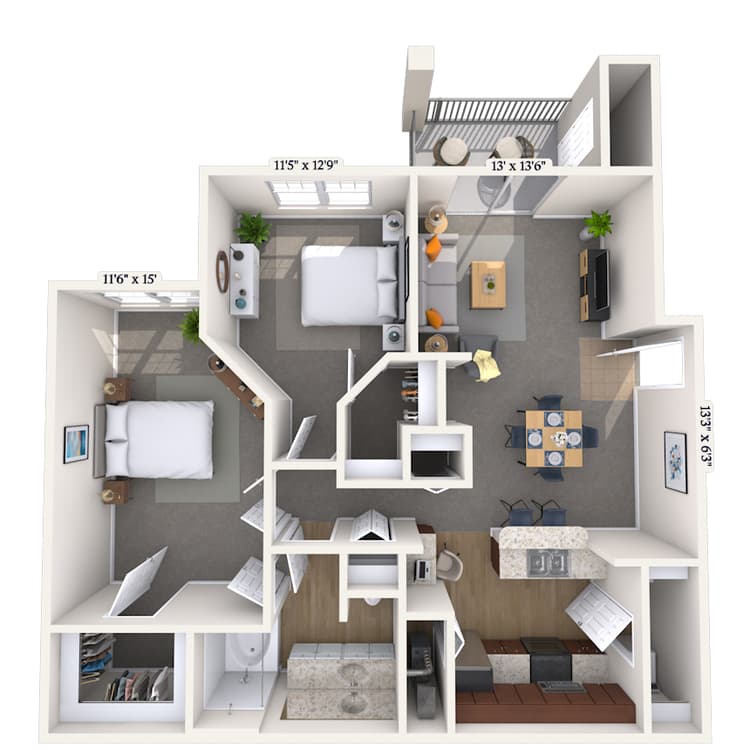 Floorplan image of unit 111102