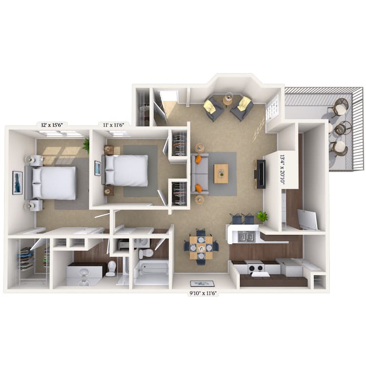 Floorplan image of unit 014141