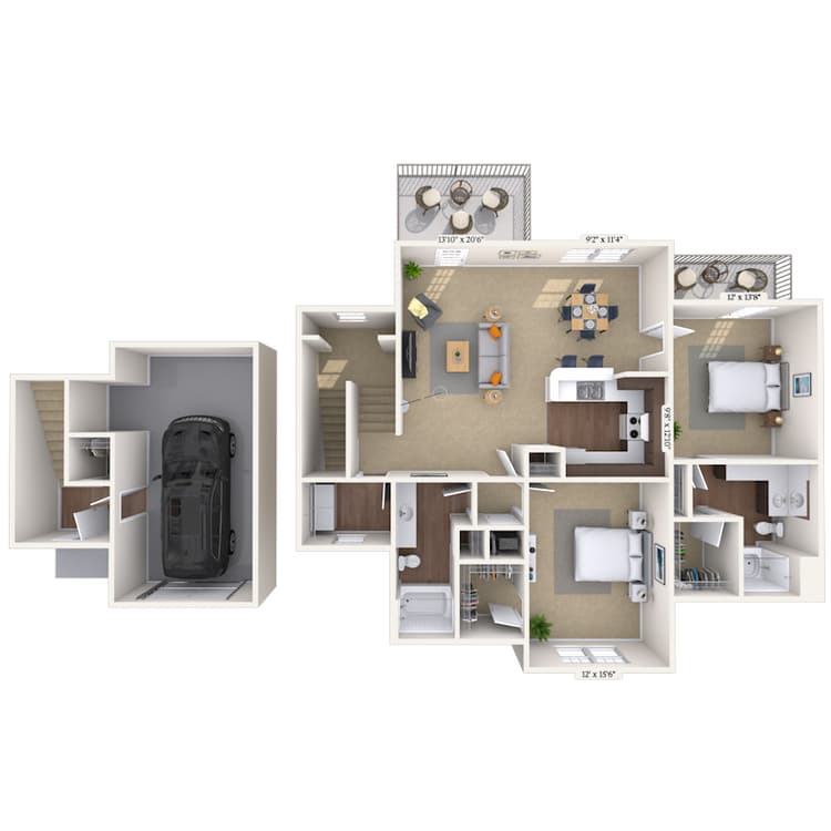 Floorplan image of unit 01521