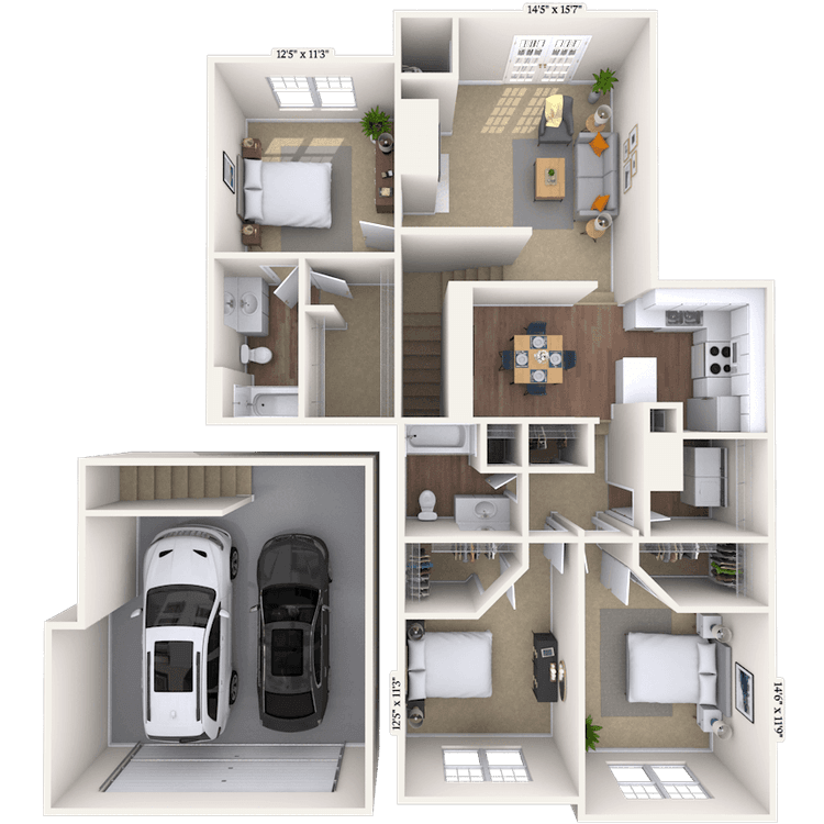 Floorplan image of unit 161607