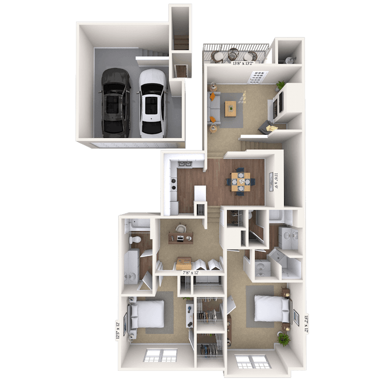 Floorplan image of unit 09907