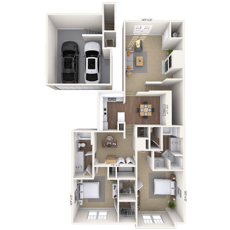 Floorplan image of unit 141408